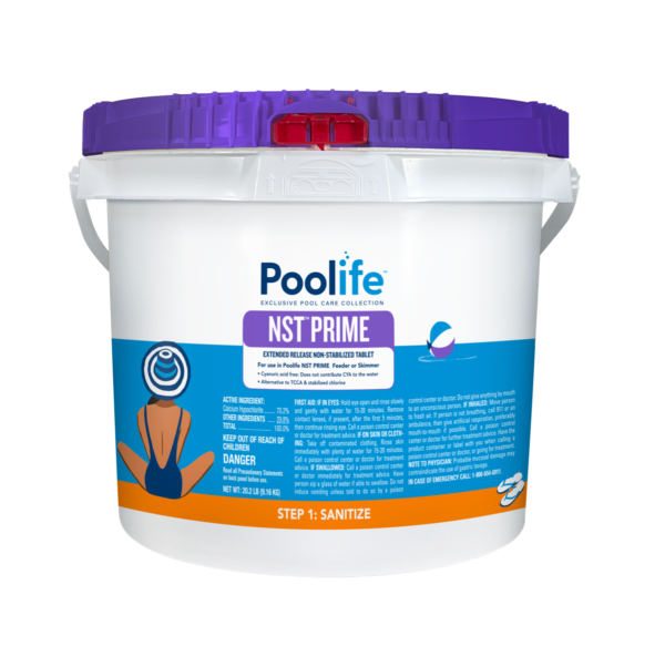 *3" CHLORINE TABLET BLOWOUT* 20LB Poolife™ NST™ Prime Tablets: Calcium Hypochlorite Tablets Bucket